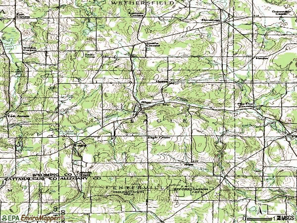 Zip code 14024 topographic map
