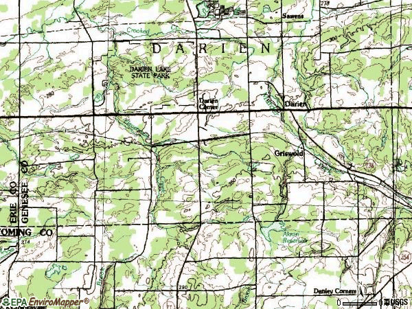 Zip code 14040 topographic map