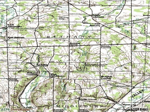 Zip code 14054 topographic map
