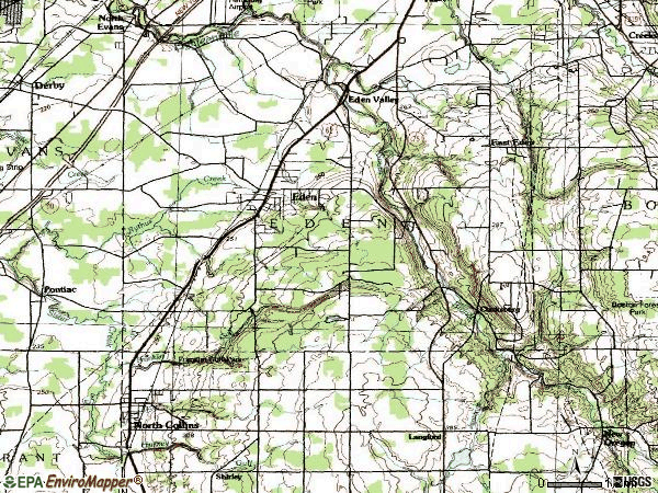 Zip code 14057 topographic map