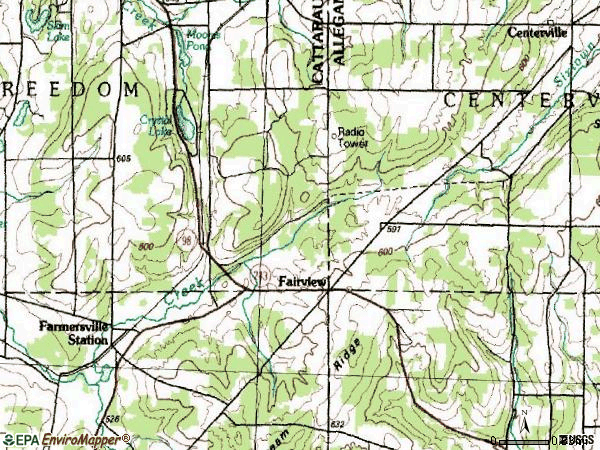 Zip code 14060 topographic map