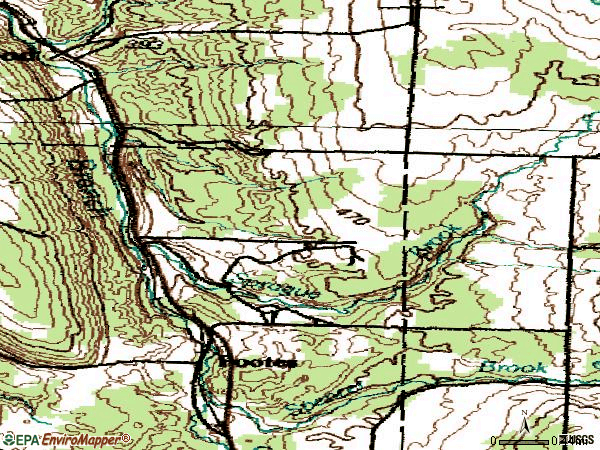 Zip code 14069 topographic map