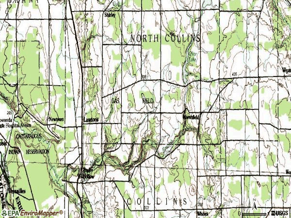 Zip code 14091 topographic map