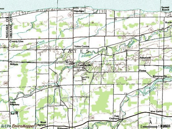Zip code 14098 topographic map