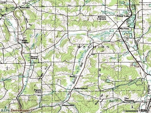Zip code 14101 topographic map