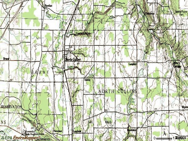 Zip code 14111 topographic map