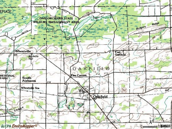 Zip code 14125 topographic map