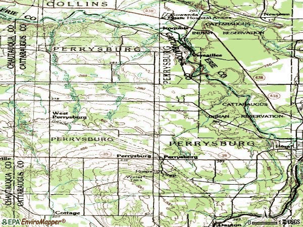 Zip code 14129 topographic map