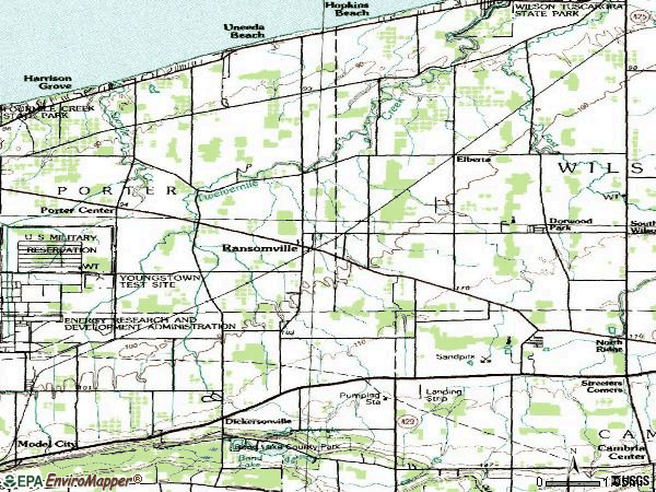 Zip code 14131 topographic map