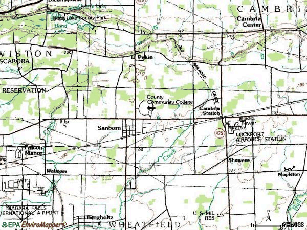 Zip code 14132 topographic map