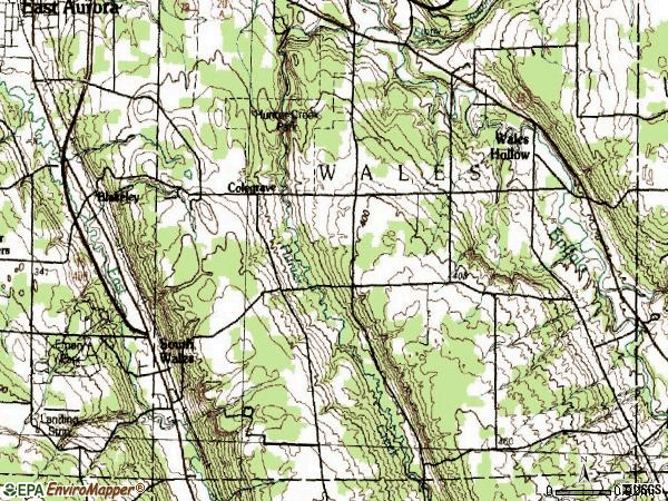 Zip code 14139 topographic map