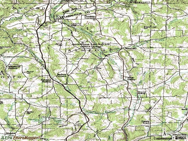 Zip code 14171 topographic map