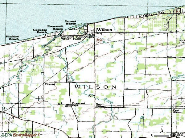 Zip code 14172 topographic map
