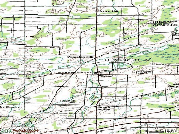 Zip code 14422 topographic map