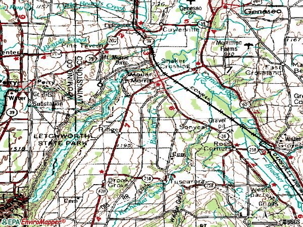 Zip code 14510 topographic map