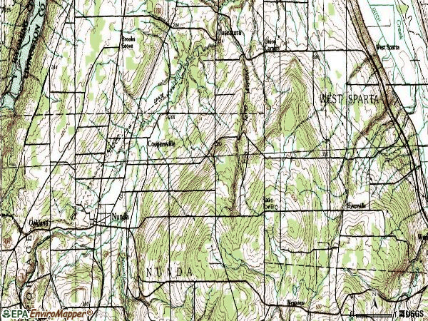 Zip code 14517 topographic map