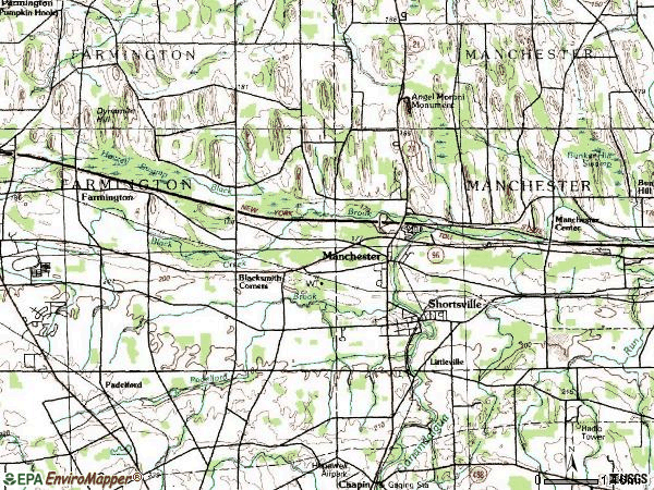 Zip code 14548 topographic map
