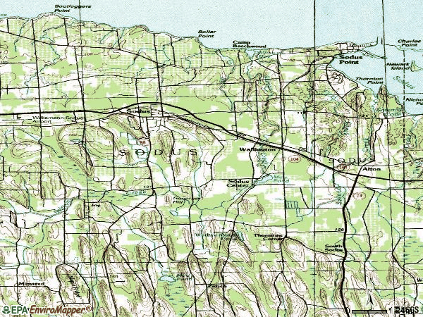 Zip code 14551 topographic map