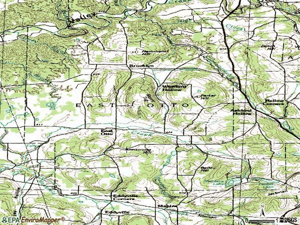 Zip code 14729 topographic map