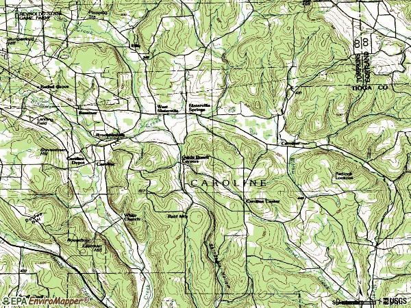 Zip code 14817 topographic map