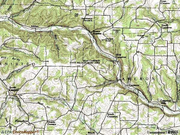 Zip code 14819 topographic map