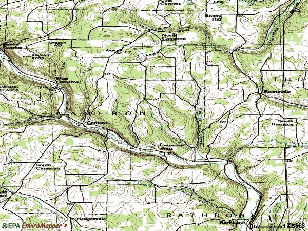 Zip code 14820 topographic map