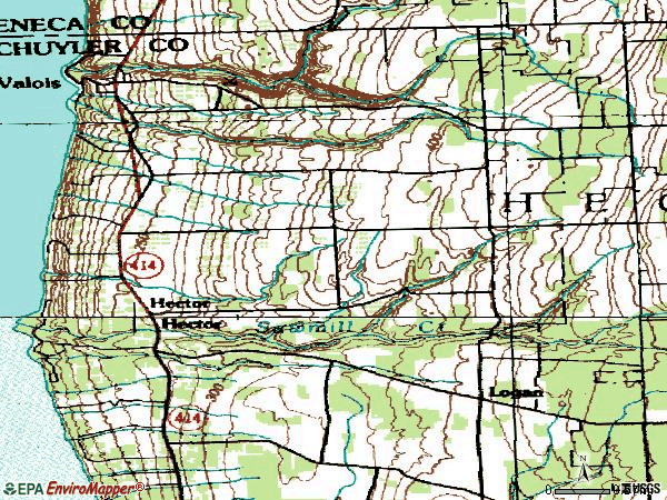 Zip code 14841 topographic map