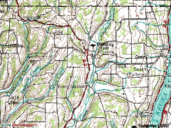 Zip code 14873 topographic map
