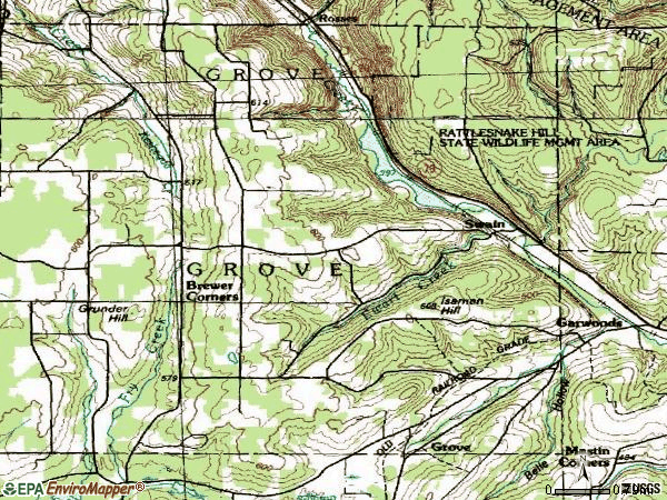 Zip code 14884 topographic map