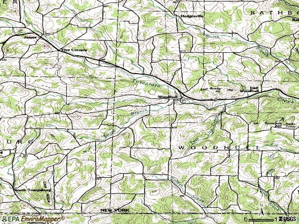 Zip code 14898 topographic map