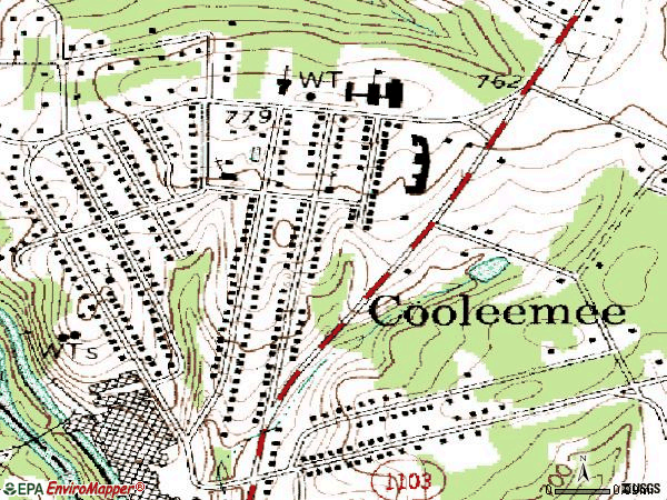 Zip code 27014 topographic map