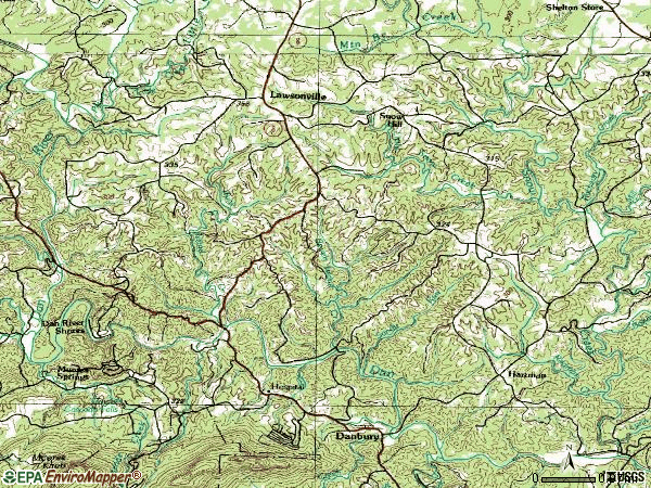 Zip code 27016 topographic map