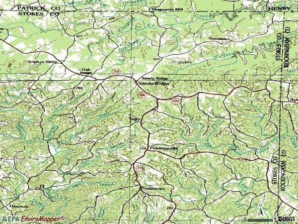 Zip code 27046 topographic map