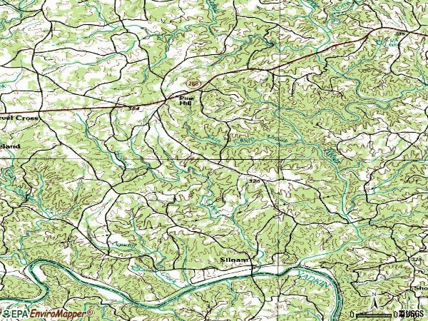 Zip code 27047 topographic map