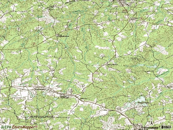 Zip code 27242 topographic map