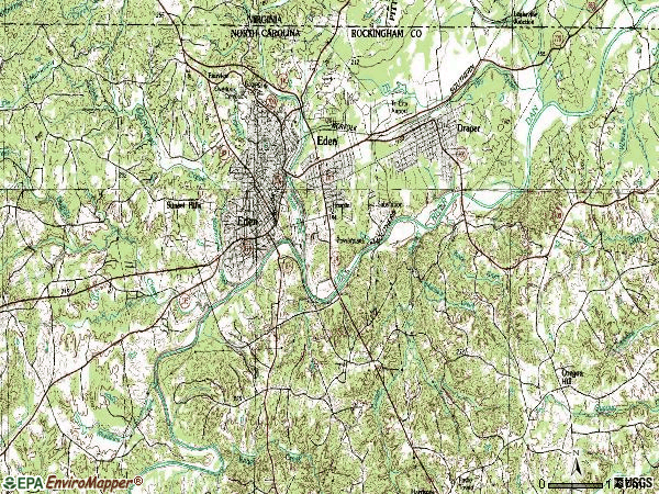 Zip code 27288 topographic map