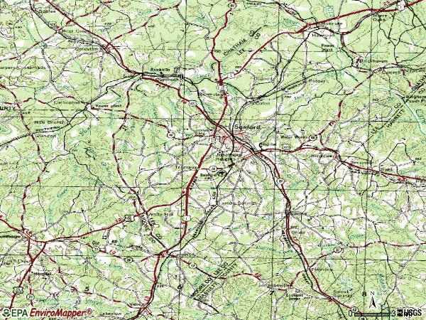 Zip code 27330 topographic map