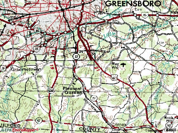 Greensboro nc zip code map