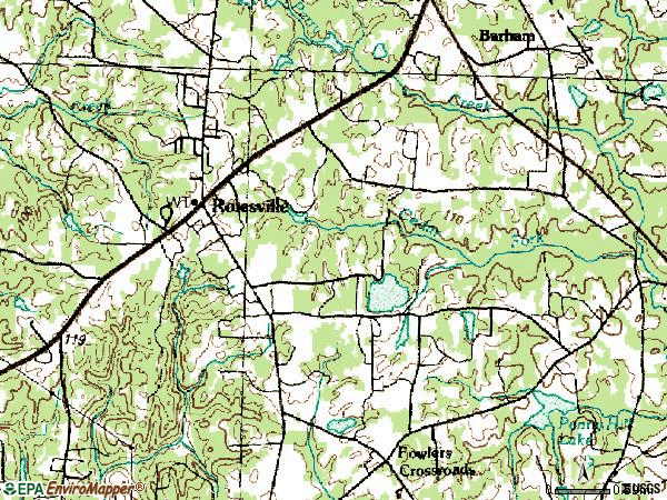 Zip code 27571 topographic map