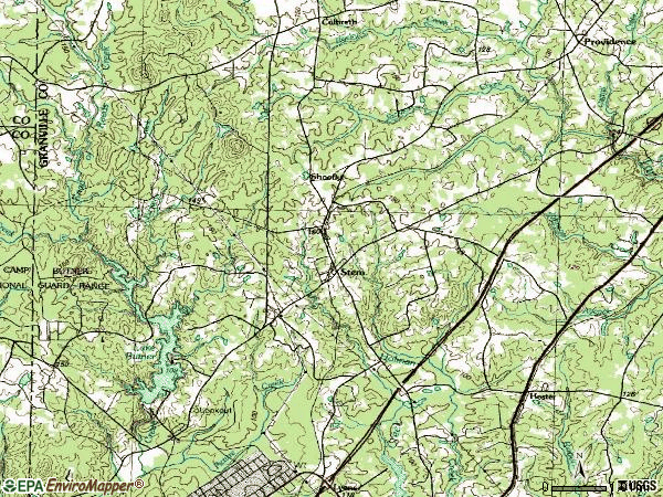 Zip code 27581 topographic map