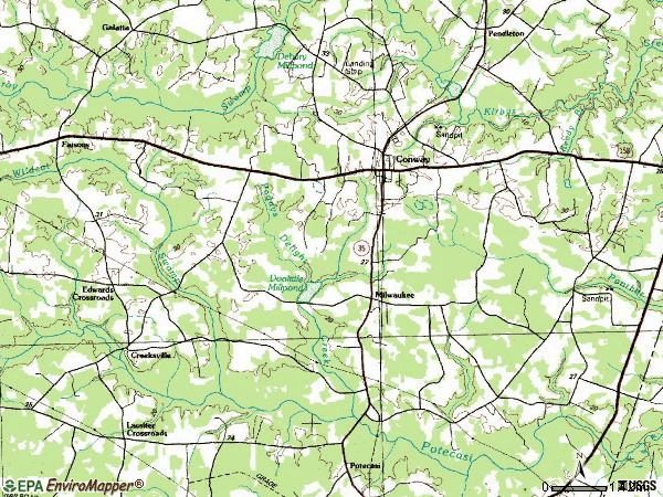 Zip code 27820 topographic map