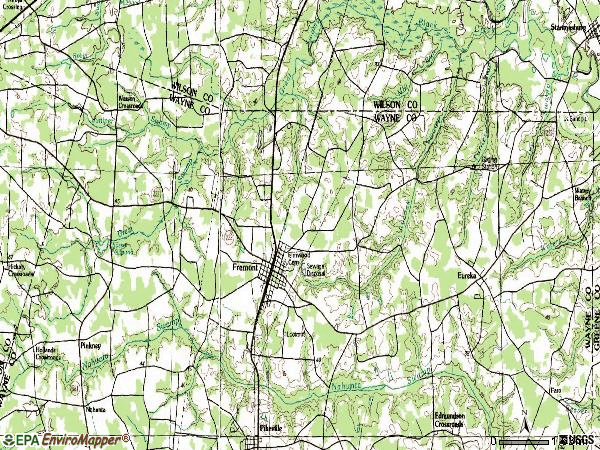 Zip code 27830 topographic map