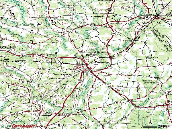 Zip code 27886 topographic map