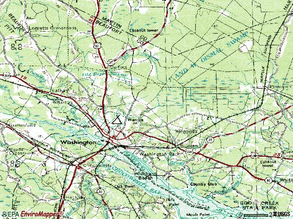 Zip code 27889 topographic map