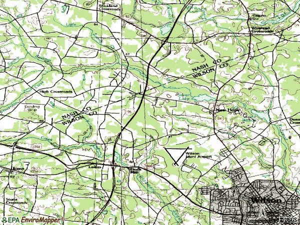 Zip code 27896 topographic map