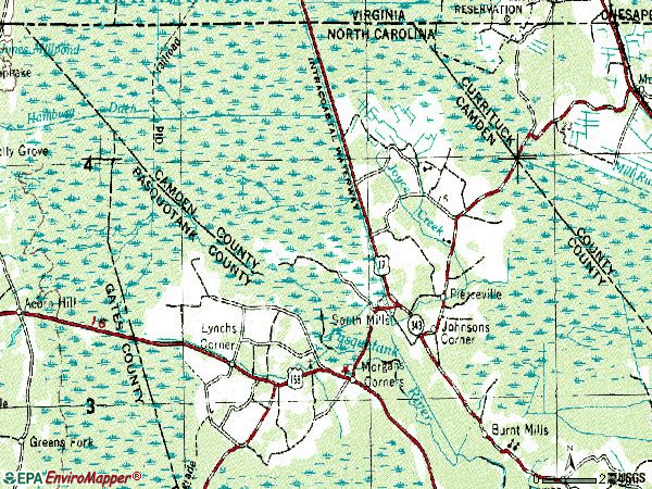 Zip code 27976 topographic map