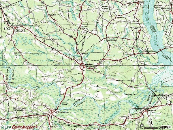 Zip code 27983 topographic map