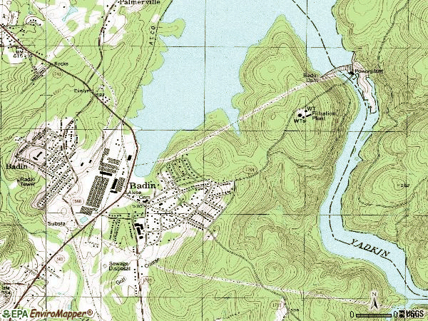 Zip code 28009 topographic map