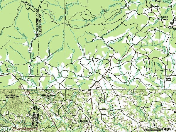 Zip code 28020 topographic map