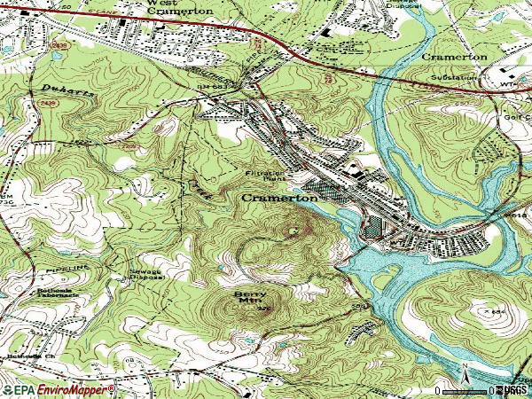 Zip code 28032 topographic map